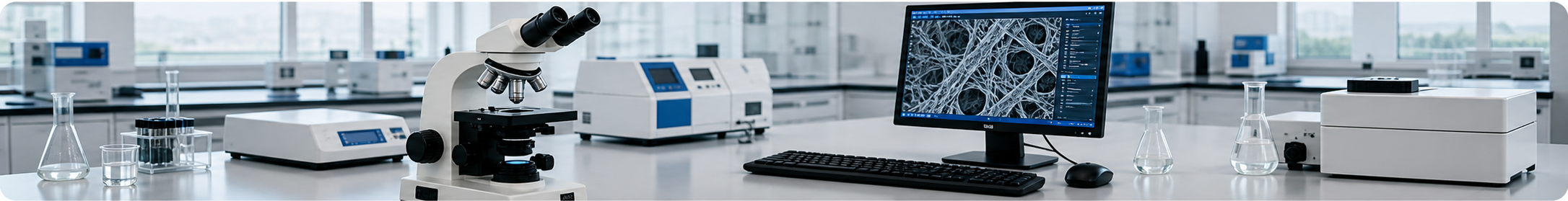Modern laboratory microscope and analysis equipment